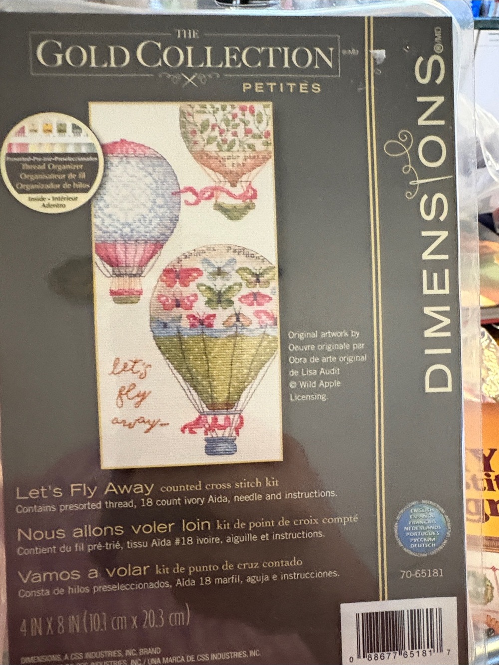 Gold Collection 'Let's Fly Away' Cross Stitch Kit - Multicolor